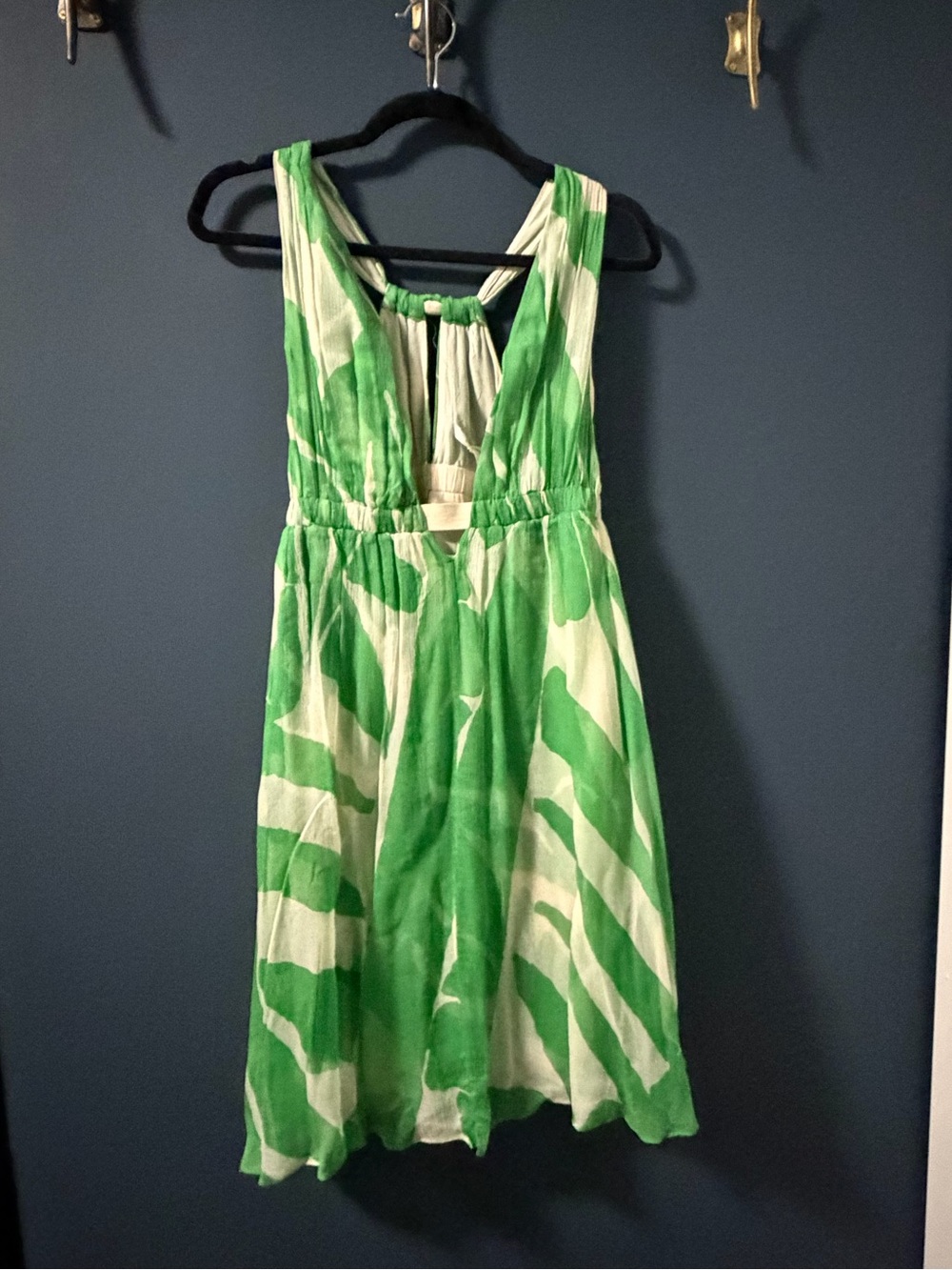 Rare Vintage Diane von Furstenberg Green & White Dress 2005/2006
